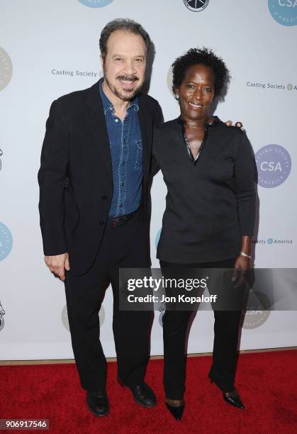 Edward Zwick and Victoria Thomas attend the Casting Society Of America's 33rd Annual Artios Awards at The Beverly Hilton Hotel on January 18, 2018 in...