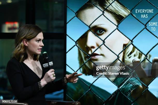 Actress Anna Paquin visits Build Series to discuss TV series "Bellevue" at Build Studio on January 18, 2018 in New York City.