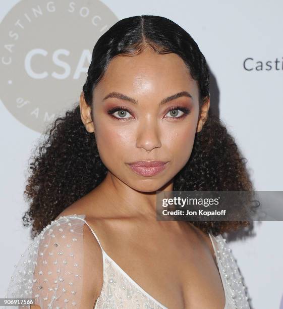 Logan Browning attends the Casting Society Of America's 33rd Annual Artios Awards at The Beverly Hilton Hotel on January 18, 2018 in Beverly Hills,...