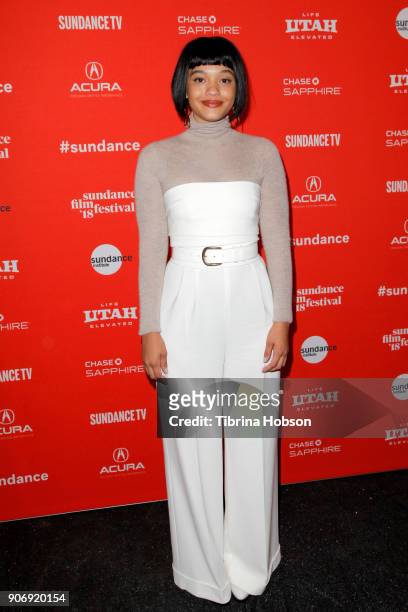 Actor Kiersey Clemons attends the Volunteer Screening Of "Hearts Beat Loud" Premiere during the 2018 Sundance Film Festival at Park City Library on...