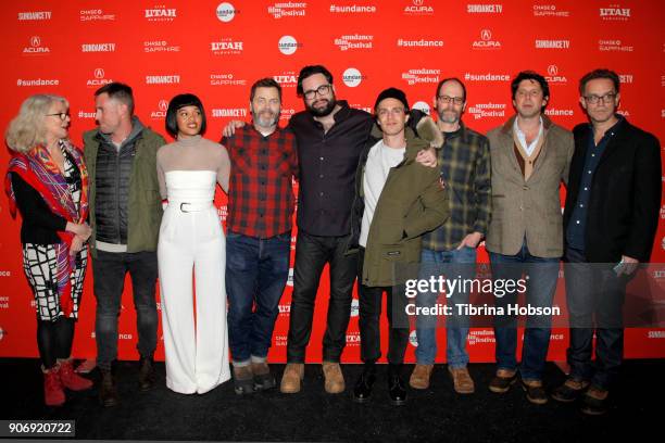 Kiersey Clemons, Nick Offerman, Director Brett Haley attends the Volunteer Screening Of "Hearts Beat Loud" Premiere during the 2018 Sundance Film...