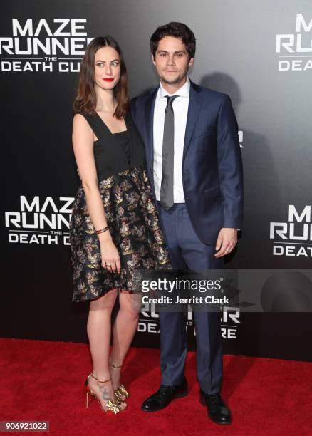 Actress Kaya Scodelario and actor Dylan O'Brien attend Fan Screening Of 20th Century Fox's "Maze Runner: The Death Cure" at AMC Century City 15...