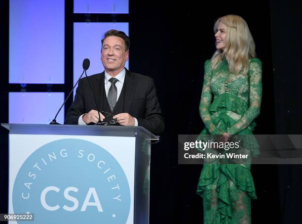 Kevin Huvane and Nicole Kidman attend the Casting Society Of America's 33rd Annual Artios Awards at The Beverly Hilton Hotel on January 18, 2018 in...