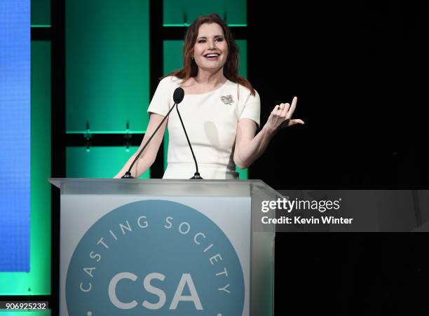 Geena Davis attends the Casting Society Of America's 33rd Annual Artios Awards at The Beverly Hilton Hotel on January 18, 2018 in Beverly Hills,...