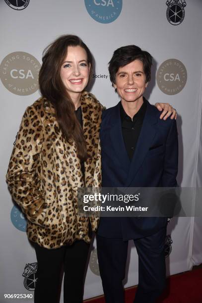 Stephanie Allynne and Tig Notaro attend the Casting Society Of America's 33rd Annual Artios Awards at The Beverly Hilton Hotel on January 18, 2018 in...