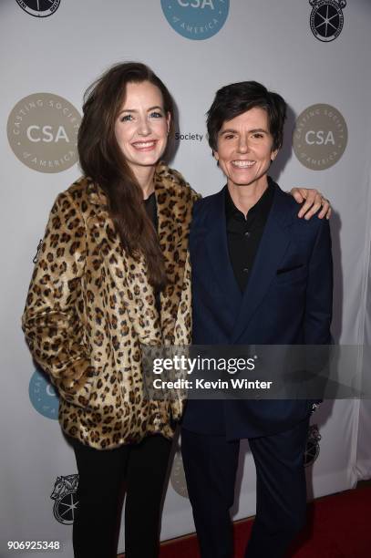 Stephanie Allynne and Tig Notaro attend the Casting Society Of America's 33rd Annual Artios Awards at The Beverly Hilton Hotel on January 18, 2018 in...