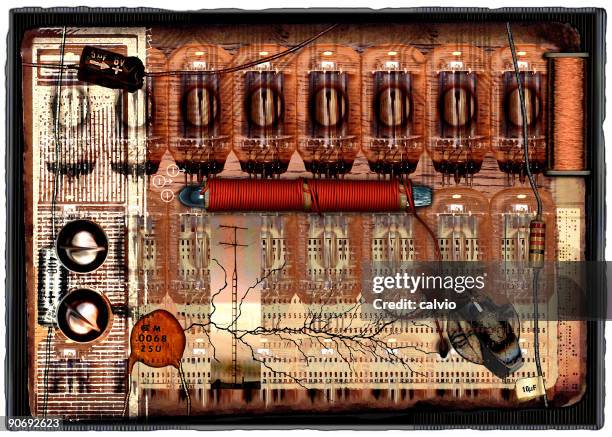 retro electro - computer mainframe stock pictures, royalty-free photos & images