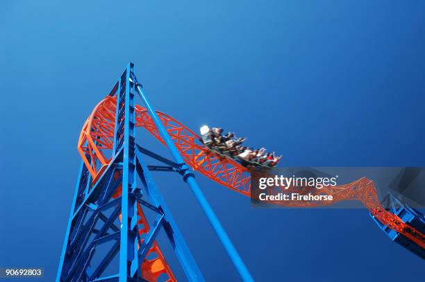 roller coaster - rollercoaster stock pictures, royalty-free photos & images