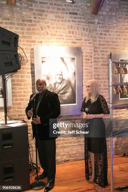 President of The Recording Academy Chicago Chapter Mark Hubbard and Executive Director of The Recording Academy Chicago Chapter Sarah Jansen attend...