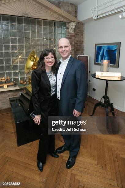 Hellen Marlais and Arthur Campbell attend The Recording Academy Chicago Chapter Nominee Reception and Membership Celebration on January 18, 2018 in...