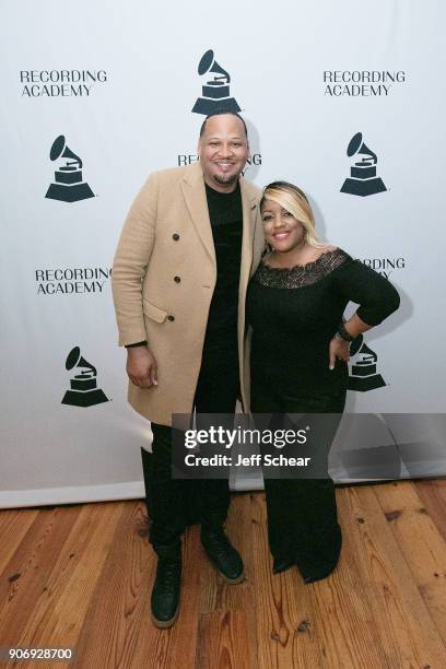 Rick Robinson and Anita Wilson attend The Recording Academy Chicago Chapter Nominee Reception and Membership Celebration on January 18, 2018 in...