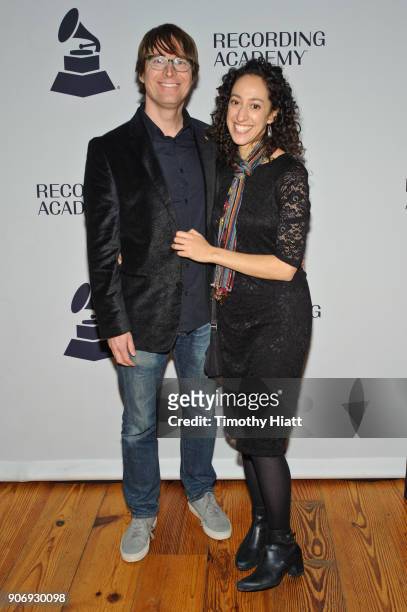 Justin Roberts and Anna Steinhoff attend the Recording Academy Chicago Chapter Nominee Reception and Membership Celebration on January 18, 2018 in...