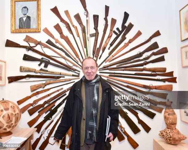 Anthony Haden-Guest attends Outsider Art Fair New York 2018 - VIP Early Access Preview at Metropolitan Pavilion on January 18, 2018 in New York City.