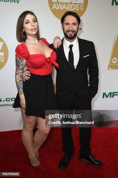 Ivy Lebelle and Tommy Pistol attend the 2018 XBIZ Awards on January 18, 2018 in Los Angeles, California.
