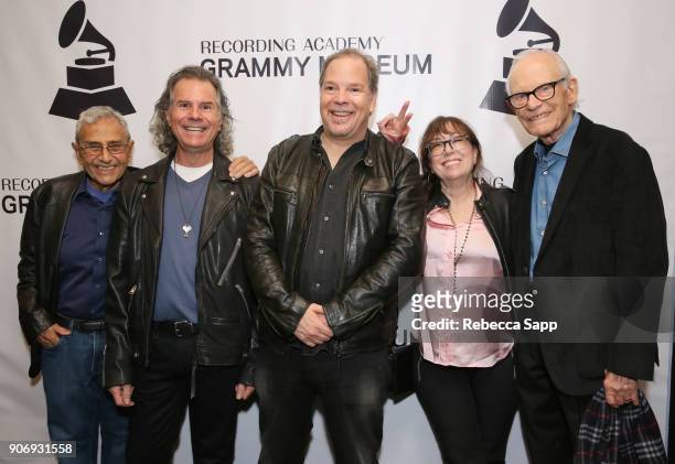 Producer George Shapiro, guitarist/composer Terry Wollman, director Danny Gold, executive producer Aimee Hyatt and songwriter Alan Bergman attend...