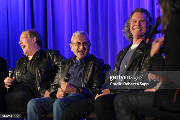 Director Danny Gold, producer George Shapiro and guitarist/composer Terry Wollman speak to GRAMMY Museum Executive Director Scott Goldman at Reel to...