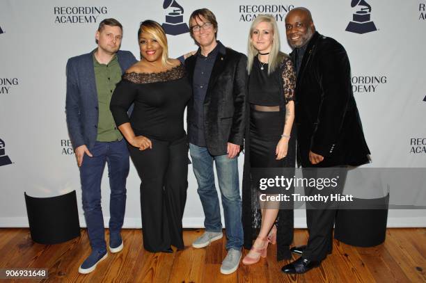 Ken Shipley, Anita Wilson, Justin Roberts, Sarah Jansen, and Mark Hubbard attend the Recording Academy Chicago Chapter Nominee Reception and...