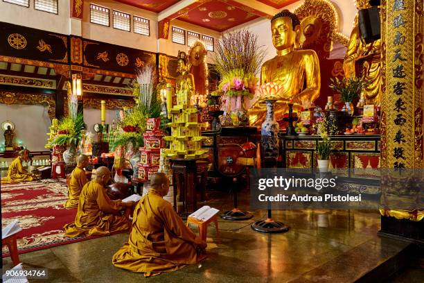 chua vinh nghiem buddhist pagoda, ho chi minh city - pagoda stock pictures, royalty-free photos & images