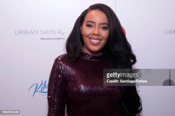 Angela Simmons attends the launch of Urban Skin RX on January 18, 2018 in New York City.