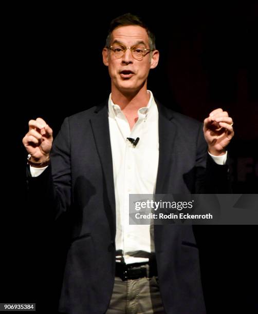 President of Freeform Tom Ascheim speaks on stage at Freeform Summit on January 18, 2018 in Hollywood, California.