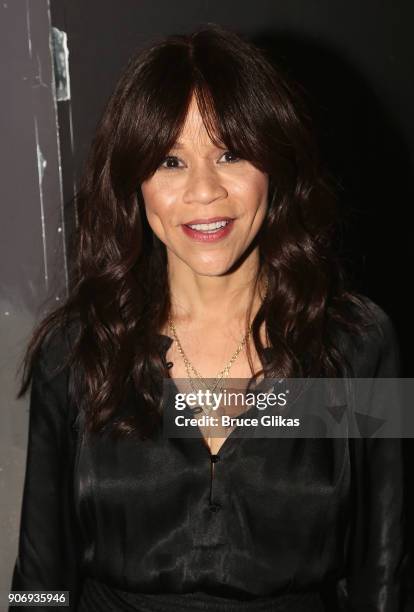 Rosie Perez poses backstage at The 33rd Annual Artios Awards given for excellence in casting at Stage 48 on January 18, 2018 in New York City.