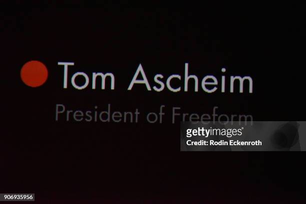 President of Freeform Tom Ascheim speaks on stage at Freeform Summit on January 18, 2018 in Hollywood, California.