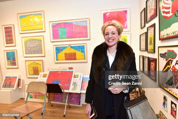 Freja Harrell attends Outsider Art Fair New York 2018 - VIP Early Access Preview at Metropolitan Pavilion on January 18, 2018 in New York City.