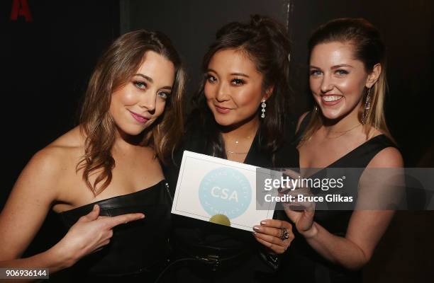 Erika Henningsen, Ashley Park and Taylor Lauderman of "Mean Girls" pose backstage at The 33rd Annual Artios Awards given for excellence in casting at...