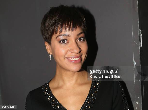 Cush Jumbo poses backstage at The 33rd Annual Artios Awards given for excellence in casting at Stage 48 on January 18, 2018 in New York City.