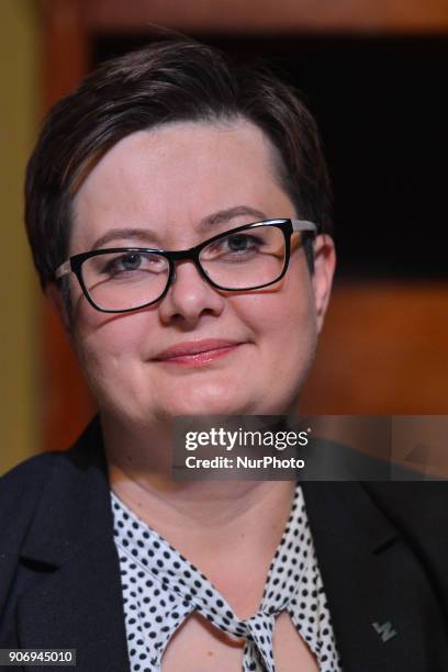Katarzyna Lubnauer, a Polish politician and the chairman of 'Nowoczesna' party, during 'What opposition 2.0?' debate with the participation of...