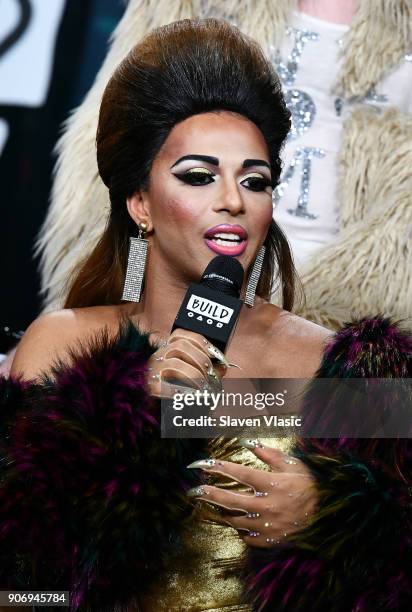 Personality Shangela visits Build Series to discuss "RuPaul's Drag Race: All Stars" at Build Studio on January 18, 2018 in New York City.