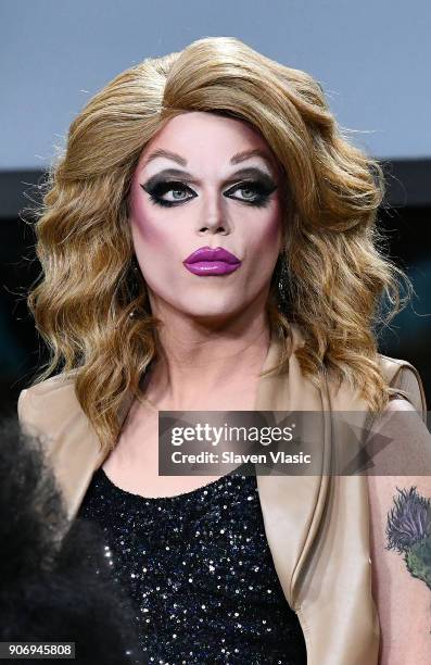 Personality Morgan McMichaels visits Build Series to discuss "RuPaul's Drag Race: All Stars" at Build Studio on January 18, 2018 in New York City.