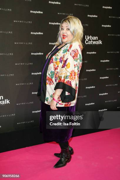 Make up artist Betty Amrhein during the Maybelline Show 'Urban Catwalk - Faces of New York' at Vollgutlager on January 18, 2018 in Berlin, Germany.