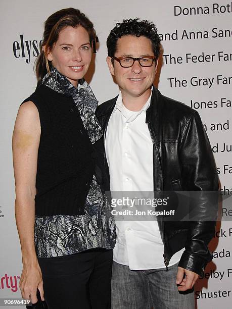 Director/producer J.J. Abrams and wife Katie McGrath arrive at the 5th Annual Pink Party at La Cachette Bistro on September 12, 2009 in Santa Monica,...