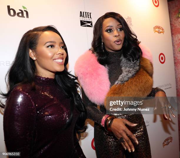 Angela Simmons and Remy Ma attend Urban Skin RX hosted by Eva Marcille on January 18, 2018 in New York City.