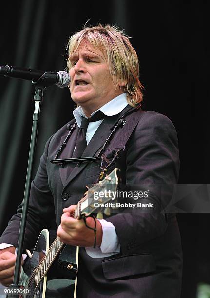 Mike Peters of The Alarm performs during the 12th Annual Union County MusicFest at Oak Ridge Park on September 12, 2009 in Clark, New Jersey.