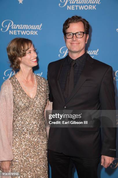 Stacy Chbosky and John Erik attend Paramount Network Launch Party at Sunset Tower on January 18, 2018 in Los Angeles, California.