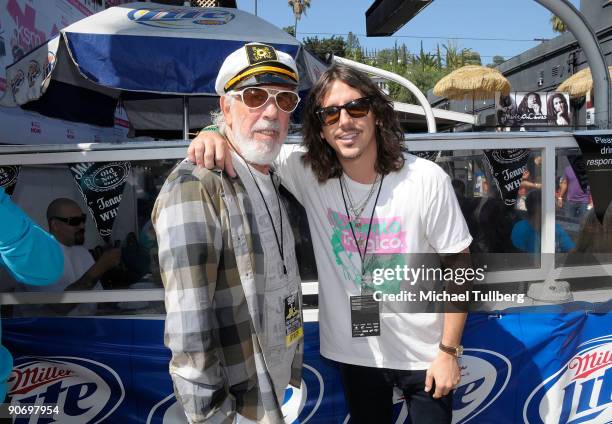 Sunset Strip legend Lou Adler and son Cisco enjoying themselves on Day 3 of the 2nd Annual Sunset Strip Music Festival, held on Sunset Boulevard on...