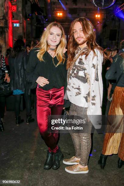 Musician Jack Strify and influencer Riccardo Simonetti during the Maybelline Show 'Urban Catwalk - Faces of New York' at Vollgutlager on January 18,...