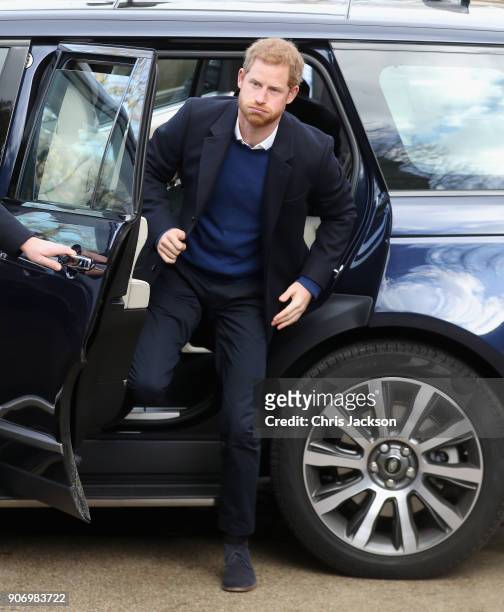 Prince Harry and fiance Meghan Markle arrive for a walkabout at Cardiff Castle on January 18, 2018 in Cardiff, Wales.