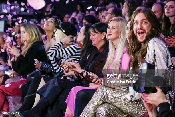 Influencer Riccardo Simonetti during the Maybelline Show 'Urban Catwalk - Faces of New York' at Vollgutlager on January 18, 2018 in Berlin, Germany.