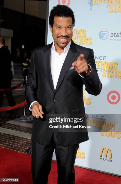 Musician Lionel Richie is honored at UNCF hosts "An Evening of Stars: A Tribute To Lionel Richie" at Pasadena Civic Auditorium on September 12, 2009...