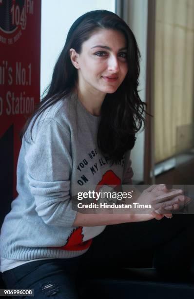 Bollywood actor Soha Ali Khan poses during an interview with HT City, at HT Media office, on January 18, 2018 in New Delhi, India.