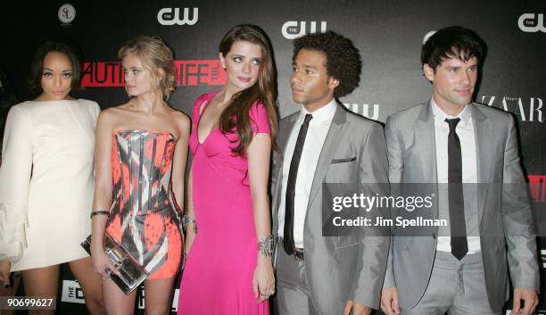 Actors Ashley Madekwe, Sara Paxton, Mischa Barton, Corbin Bleu and Ben Hollingsworth attend the CW Network celebration of its new series "The...