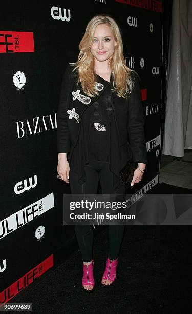 Leven Rambin attends the CW Network celebration of its new series "The Beautiful Life: TBL" at the Simyone Lounge on September 12, 2009 in New York...