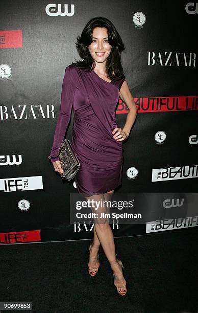 Jaime Murray attends the CW Network celebration of its new series "The Beautiful Life: TBL" at the Simyone Lounge on September 12, 2009 in New York...