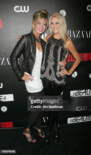Holly Montag and Stephanie Pratt attend the CW Network celebration of its new series "The Beautiful Life: TBL" at the Simyone Lounge on September 12,...