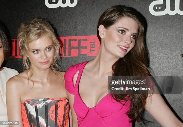 Actors Sara Paxton and Mischa Barton attend the CW Network celebration of its new series "The Beautiful Life: TBL" at the Simyone Lounge on September...
