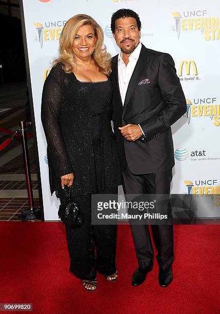 Suzanne de Passe and singer/song writer Lionel Richie arrive at "An Evening of Stars: A Tribute To Lionel Richie" hosted by UNCF at the Pasadena...