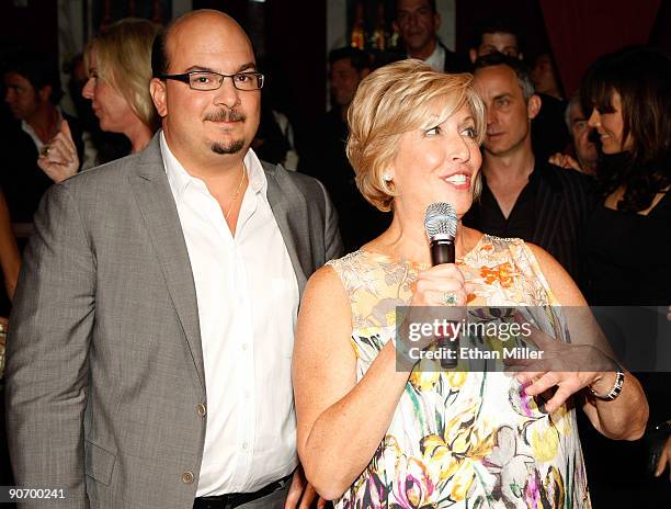 Creator and executive producer of the CSI television shows Anthony E. Zuiker and writer and executive producer Carol Mendelsohn speak at the after...